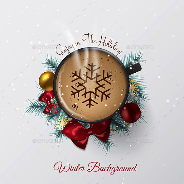 GraphicRiver Winter Cozy Background with the Cup of Coffee 9817313 GraphicRiver Winter Cozy Background with the Cup of Coffee 9817313