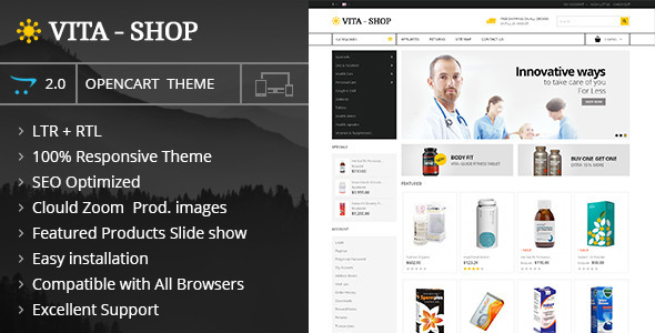 Vita Shop Opencart Responsive Theme Vita Shop Opencart Responsive Theme