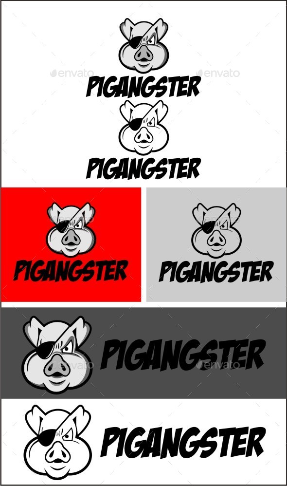 GraphicRiver Pigangster Mascot 9818040 GraphicRiver Pigangster Mascot 9818040