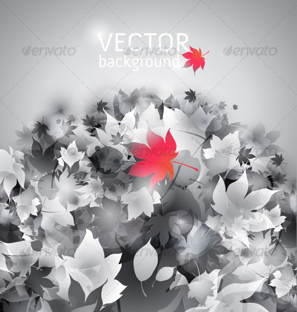 Autumn leaves on a ground conceptual vector Autumn leaves on a ground conceptual vector