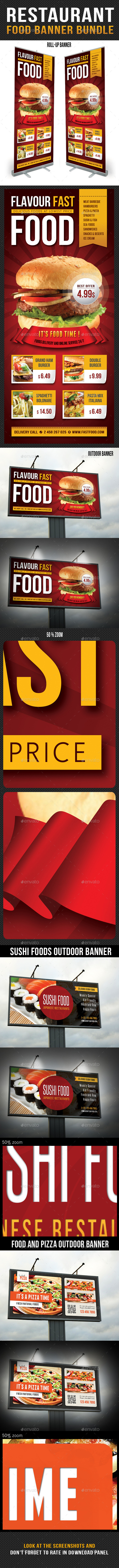 Restaurant Food Banner Bundle Restaurant Food Banner Bundle