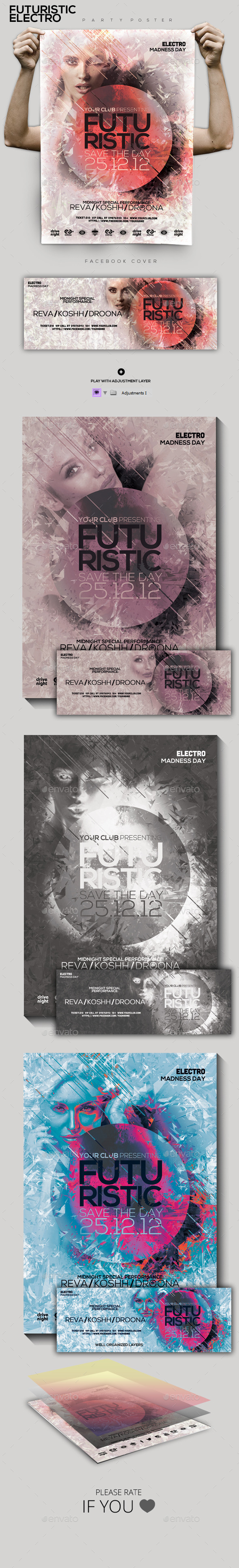 GraphicRiver Futuristic Electro Party Flyer Poster 9778120 GraphicRiver Futuristic Electro Party Flyer Poster 9778120