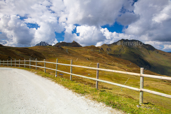 Empty ski slope in Tyrolean Alps in autumn, Austria (Misc) Photo Download