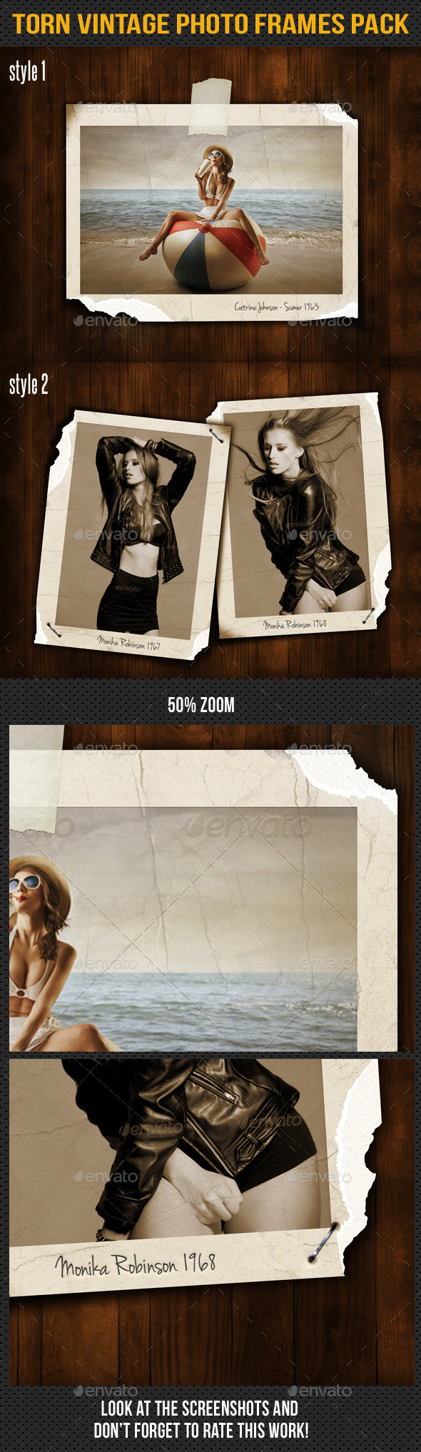 Torn Vintage Photo Frames Pack Torn Vintage Photo Frames Pack