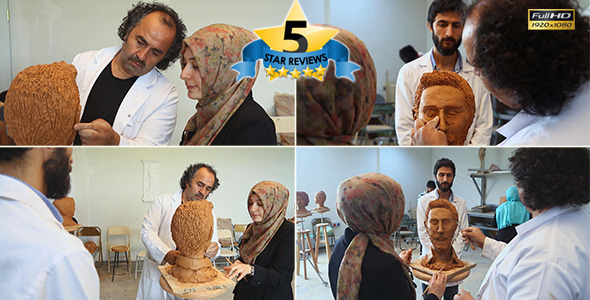 Students And Teacher Discuss Sculpture in Art Class 2 Students And Teacher Discuss Sculpture in Art Class 2