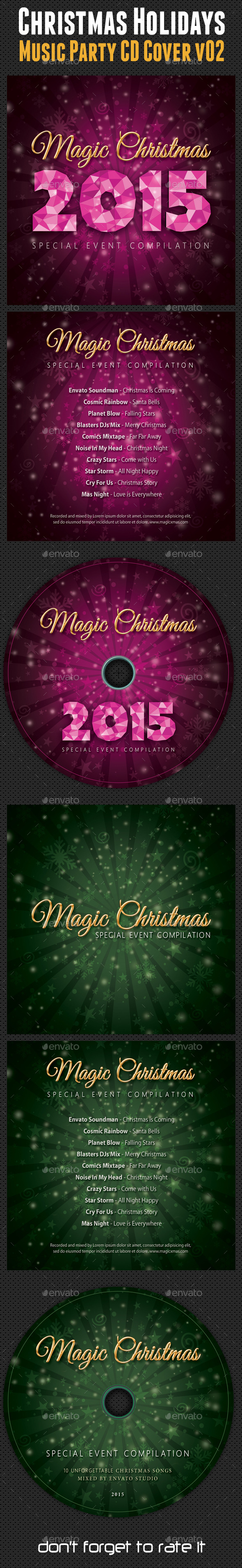 Christmas Holidays Music Party CD Cover V02 Christmas Holidays Music Party CD Cover V02