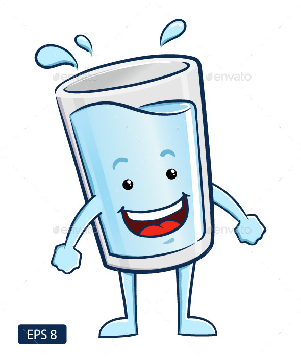 GraphicRiver Glass of Water Character 9822891 GraphicRiver Glass of Water Character 9822891