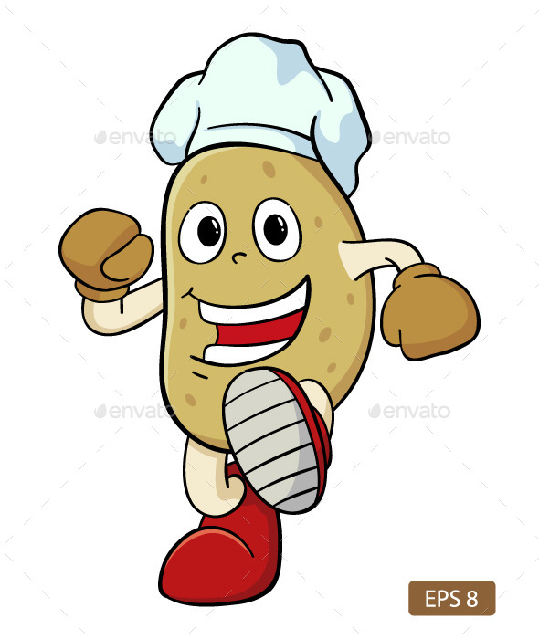 GraphicRiver Potato with Chef Character 9822912 GraphicRiver Potato with Chef Character 9822912