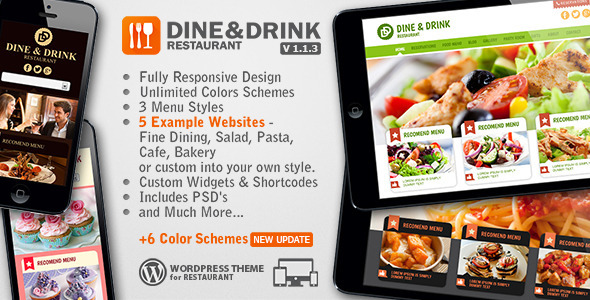 Dine & Drink Restaurant WordPress Theme Dine & Drink Restaurant WordPress Theme