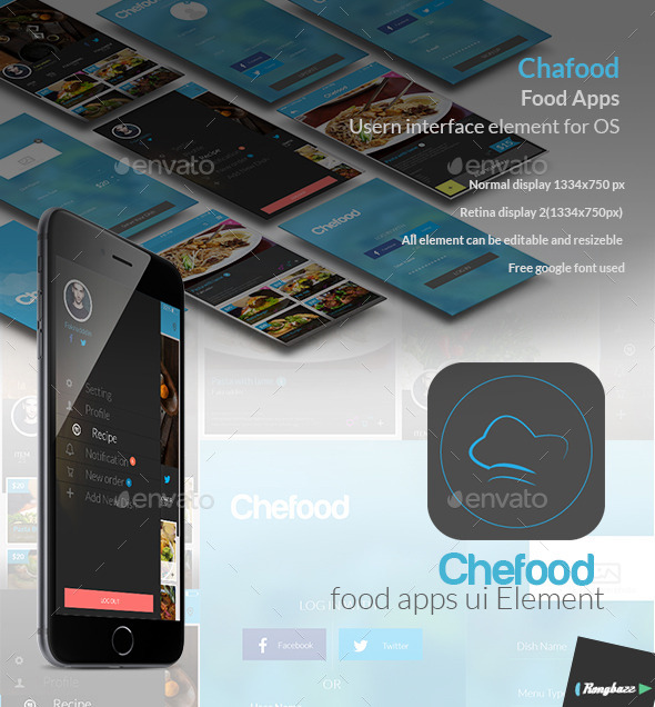 food apps ui element 