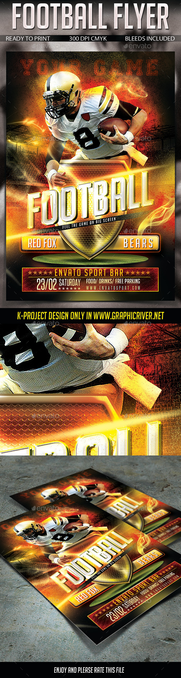 GraphicRiver Football Sport Flyer 9825868 GraphicRiver Football Sport Flyer 9825868