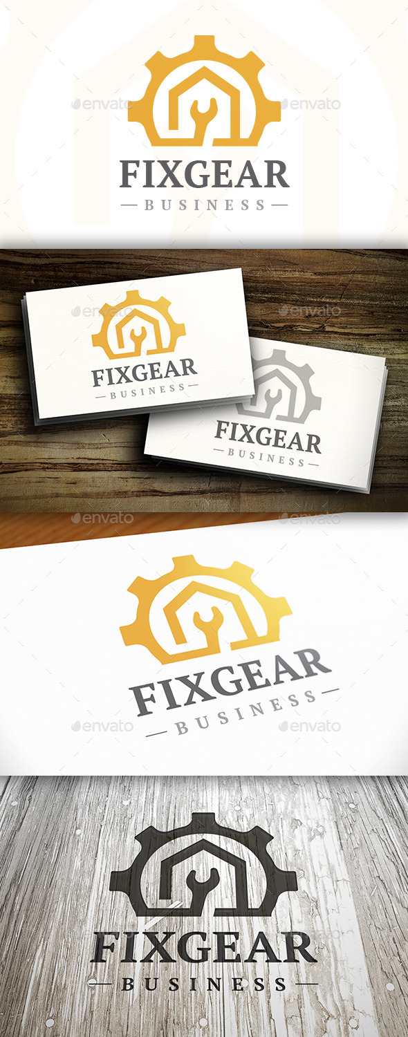GraphicRiver Fix Gear Logo 9826849 GraphicRiver Fix Gear Logo 9826849