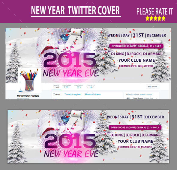 GraphicRiver New Year Twitter Cover 9827843 GraphicRiver New Year Twitter Cover 9827843