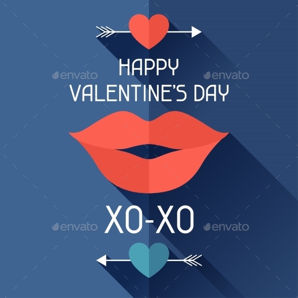 GraphicRiver Happy Valentine s Illustration in Flat Style 9827984 GraphicRiver Happy Valentine s Illustration in Flat Style 9827984
