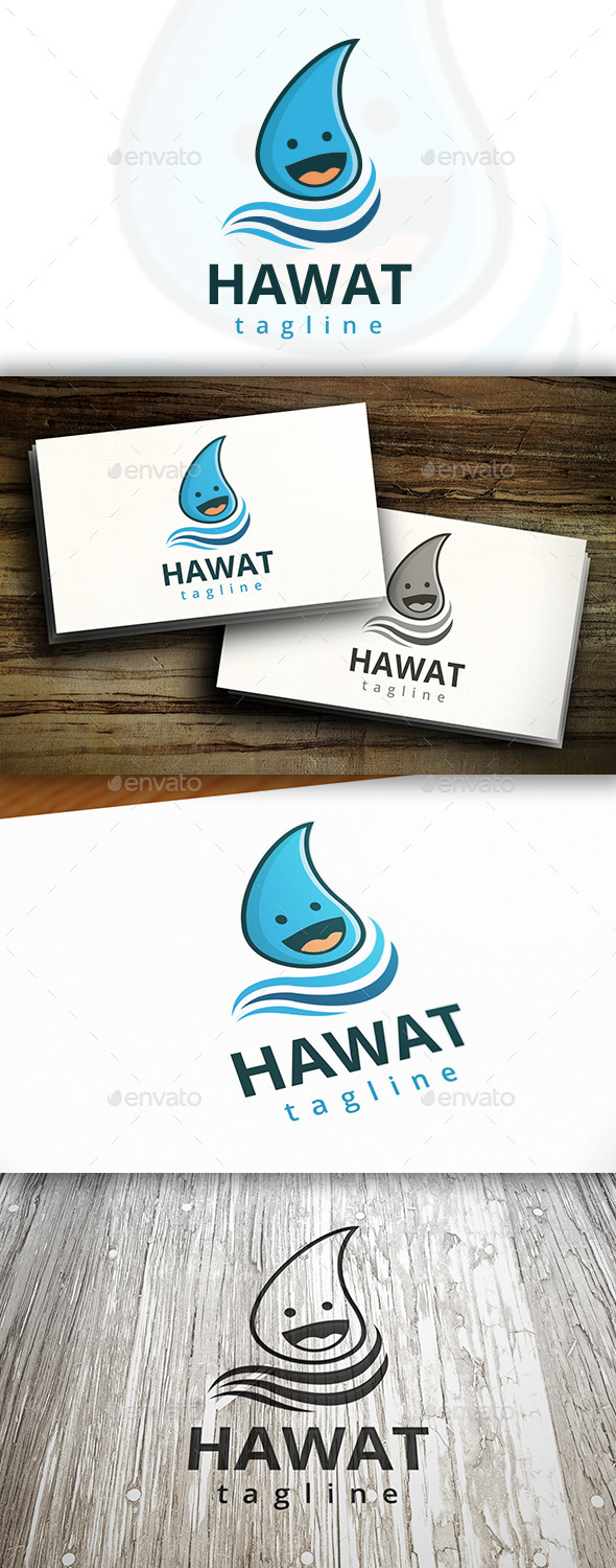 GraphicRiver Happy Water Logo 9828061 GraphicRiver Happy Water Logo 9828061