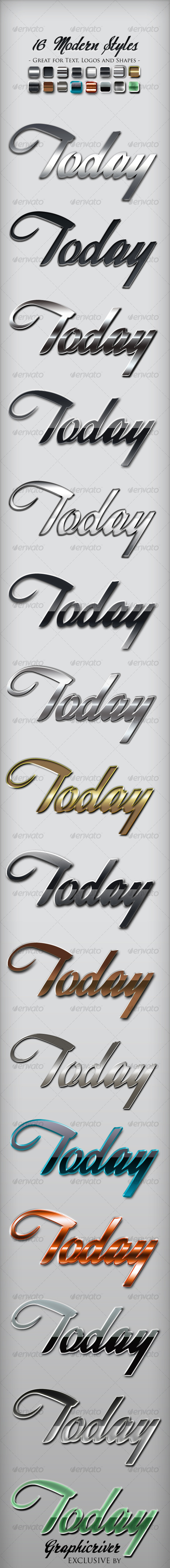 16 Modern Photoshop Text Effects Styles - Text Effects Styles