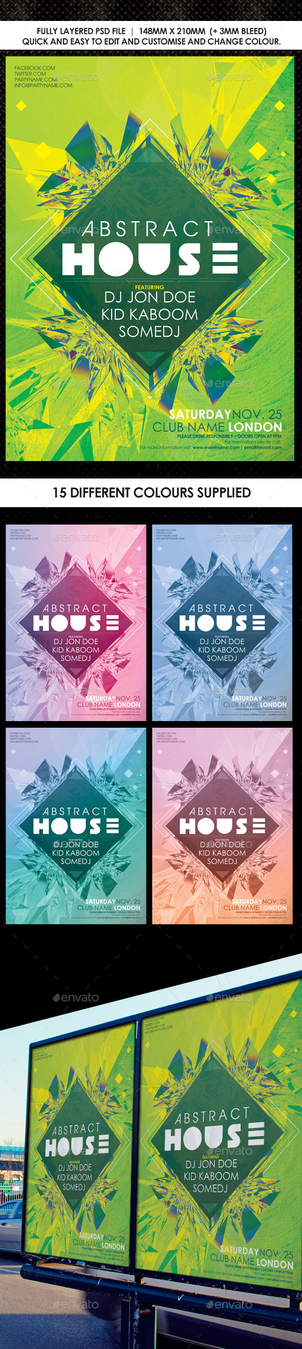 GraphicRiver Deep House Abstract Flyer Vol 2 9828075 GraphicRiver Deep House Abstract Flyer Vol 2 9828075