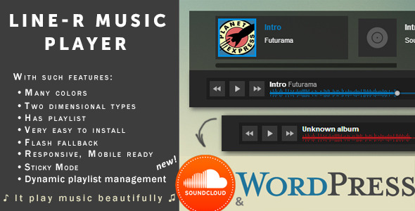 Sticky Music Player Line-R w SoundCloud WP Edition Sticky Music Player Line-R w SoundCloud WP Edition