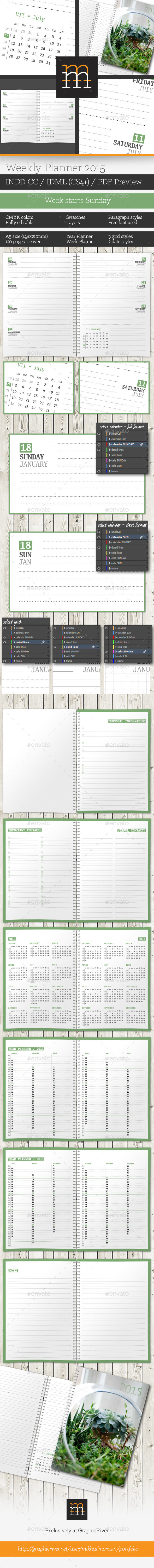 GraphicRiver Weekly Planner 2015 9828646 GraphicRiver Weekly Planner 2015 9828646
