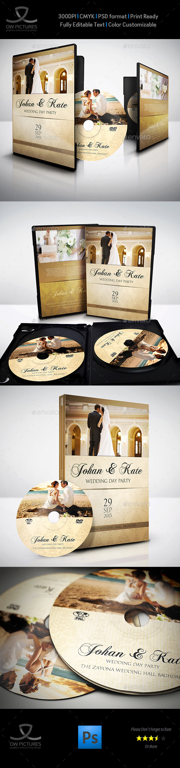 GraphicRiver Wedding DVD Cover and DVD Label Template Vol.4 9828863 GraphicRiver Wedding DVD Cover and DVD Label Template Vol.4 9828863