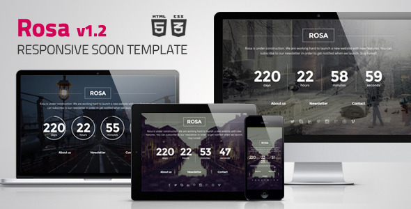 Rosa - Responsive Coming Soon Template