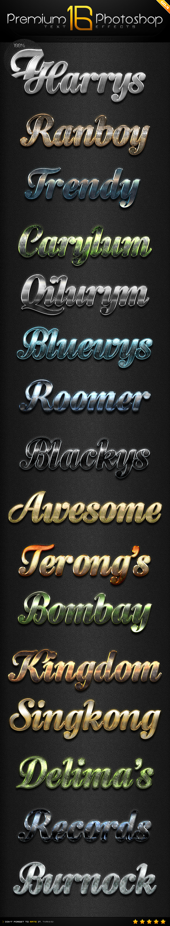 GraphicRiver 16 Premium Text Effect Styles GO.4 9829617 GraphicRiver 16 Premium Text Effect Styles GO.4 9829617