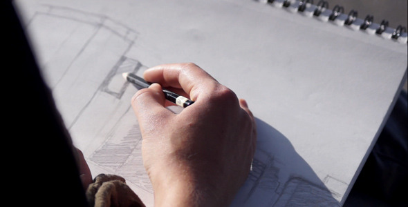 Drawing Hands Lady Artist Outdoor 01 Drawing Hands Lady Artist Outdoor 01
