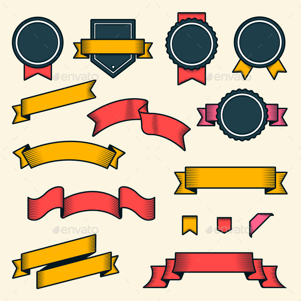 GraphicRiver Set of Vintage Ribbons and Labels 9830586 GraphicRiver Set of Vintage Ribbons and Labels 9830586