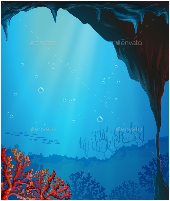 GraphicRiver Corals Inside the Seacave 9831306 GraphicRiver Corals Inside the Seacave 9831306