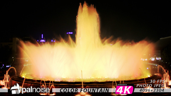 Barcelona Montjuic Fountain Zoom Out Barcelona Montjuic Fountain Zoom Out