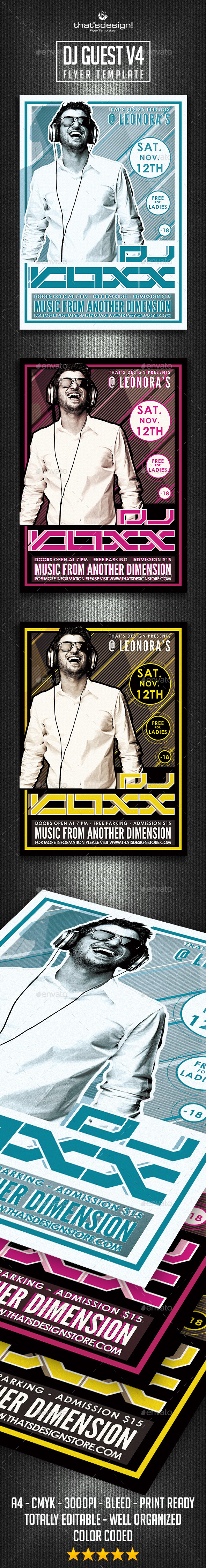 DJ Guest Flyer Template V4 (Clubs & Parties)