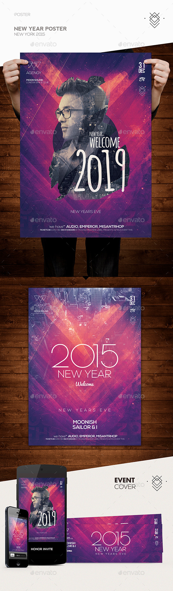 New Year Poster Flyer (Clubs & Parties)