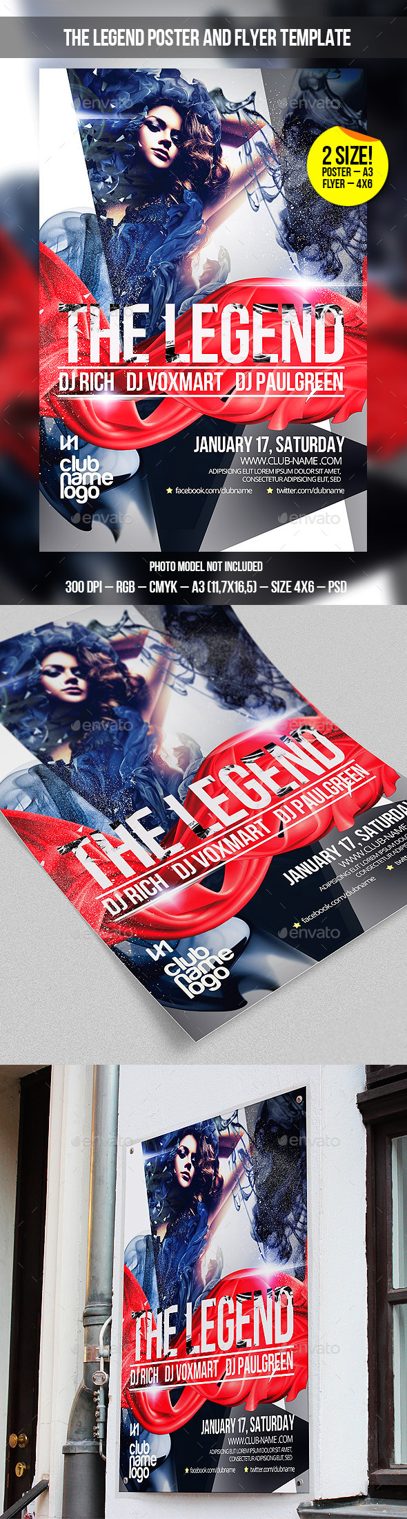 The Legend Party Poster / Flyer Template (Clubs & Parties)