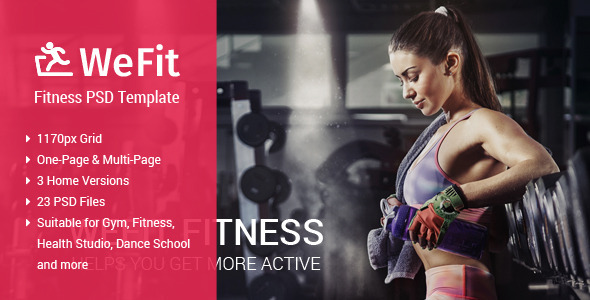 WeFit Health & Fitness PSD Template WeFit Health & Fitness PSD Template
