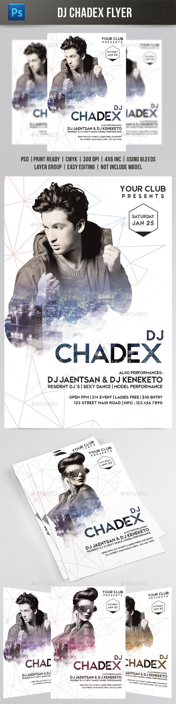 GraphicRiver DJ Chadex Flyer 9788994 GraphicRiver DJ Chadex Flyer 9788994