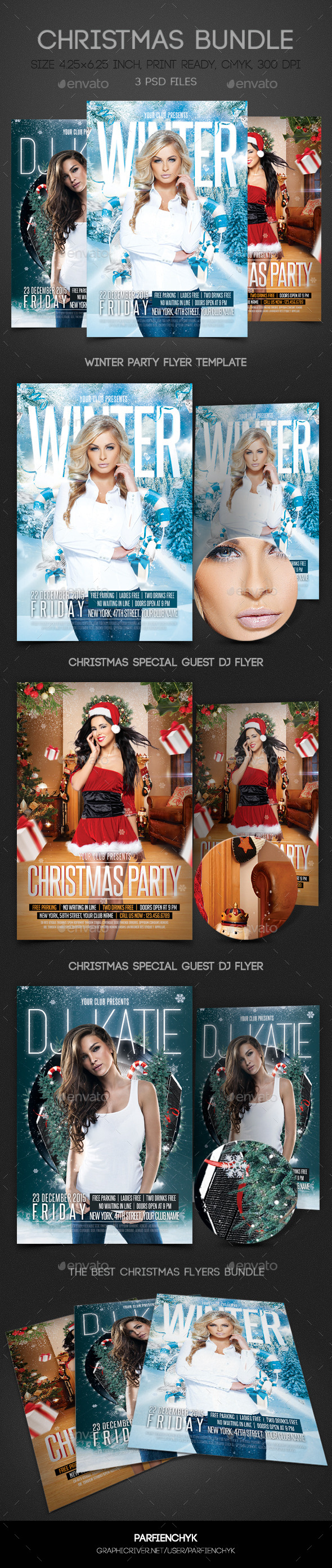 Christmas Flyers Bundle (Clubs & Parties)