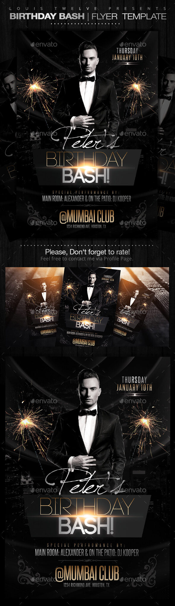 Birthday Bash Flyer Template (Clubs & Parties)