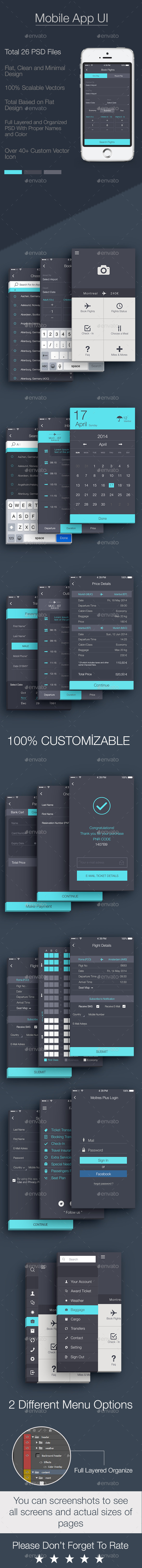 GraphicRiver Airlines Mobile App UI 9777323 GraphicRiver Airlines Mobile App UI 9777323
