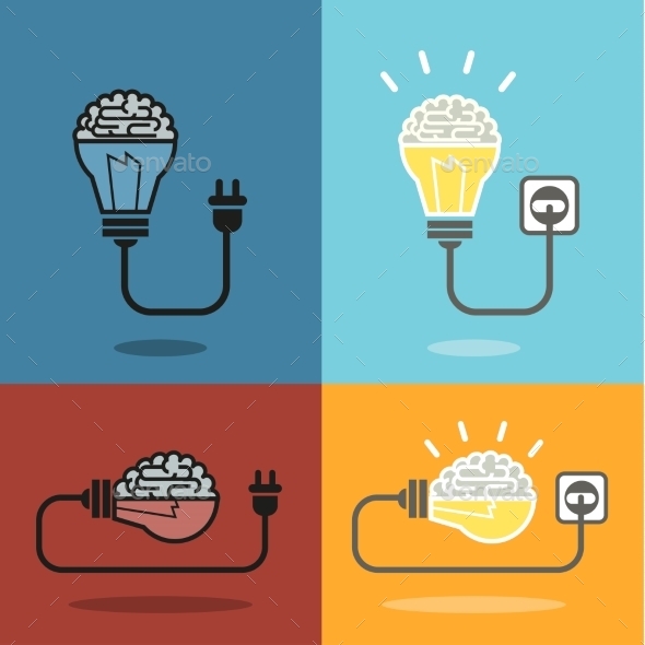 GraphicRiver Brain and Bulb Light 9836045 GraphicRiver Brain and Bulb Light 9836045