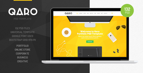 ThemeForest QARO Clean & Modern PSD Template 9837780 ThemeForest QARO Clean & Modern PSD Template 9837780