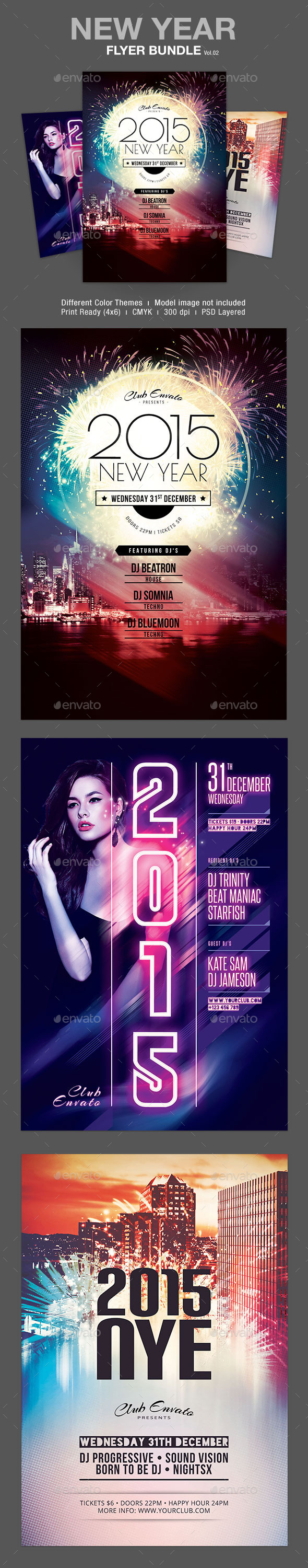 New Year Flyer Bundle Vol.02 (Clubs & Parties)