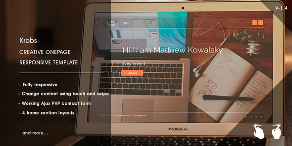 Krobs - Personal  Onepage Responsive Template