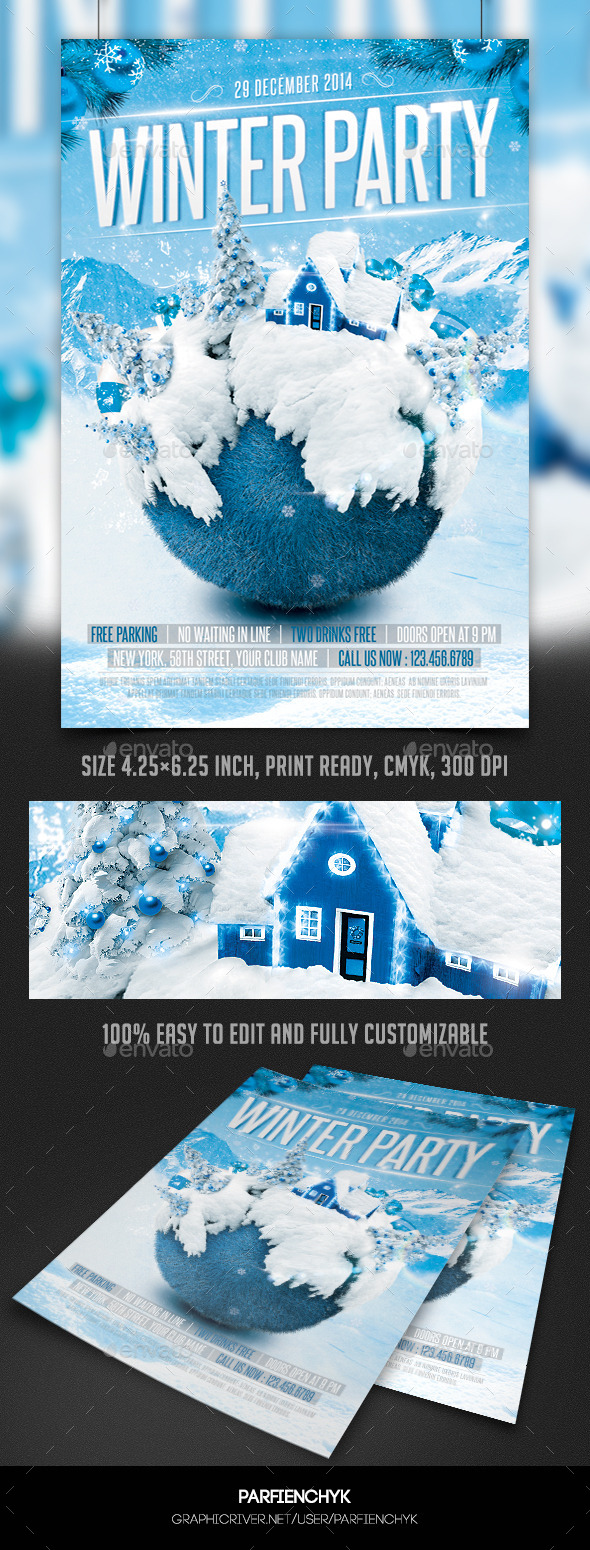 GraphicRiver Winter Party Flyer Template 9839683 GraphicRiver Winter Party Flyer Template 9839683