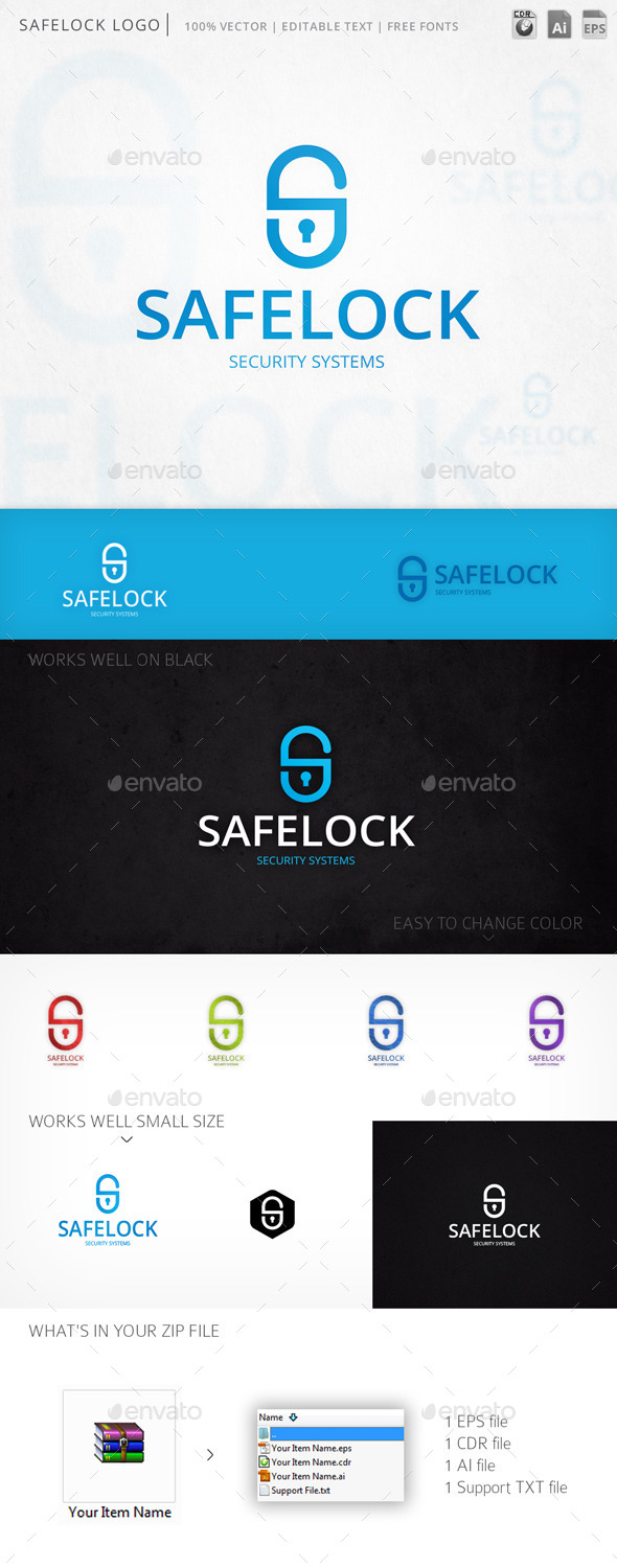 GraphicRiver Safelock Logo 9840271 GraphicRiver Safelock Logo 9840271