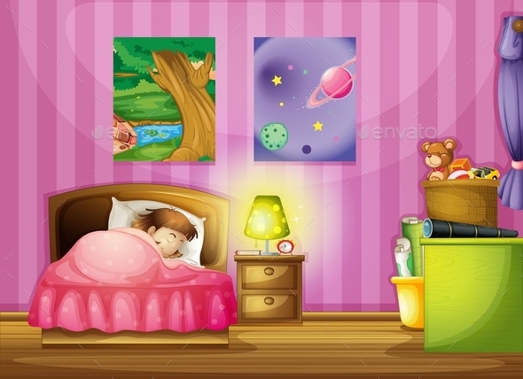 GraphicRiver Girl and a Bedroom 9841787 GraphicRiver Girl and a Bedroom 9841787