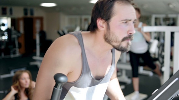 Man Using Elliptical Cross Man Using Elliptical Cross
