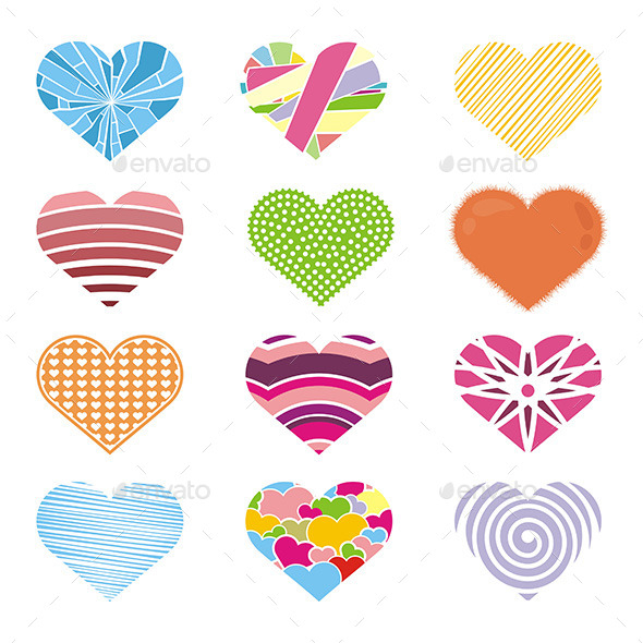 GraphicRiver Colorful Hearts 9841921 GraphicRiver Colorful Hearts 9841921