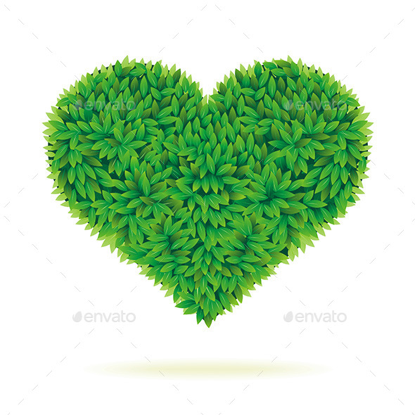GraphicRiver Heart with Leaves 9842005 GraphicRiver Heart with Leaves 9842005