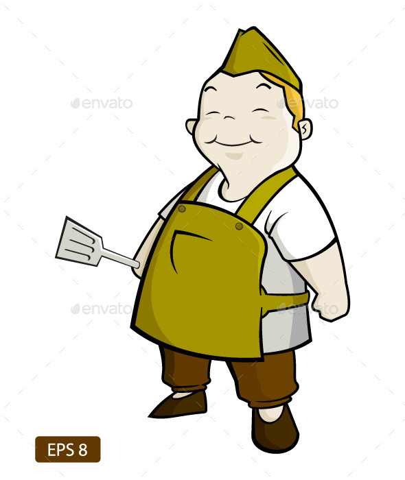 GraphicRiver Fat Chef Cartoon 9842159 GraphicRiver Fat Chef Cartoon 9842159