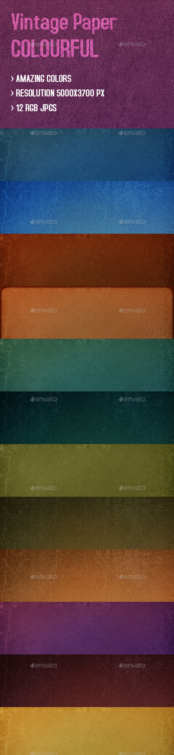 GraphicRiver Paper Textures Vintage Colors 9518347 GraphicRiver Paper Textures Vintage Colors 9518347